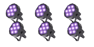 Flash LED PAR falszínező fény szett